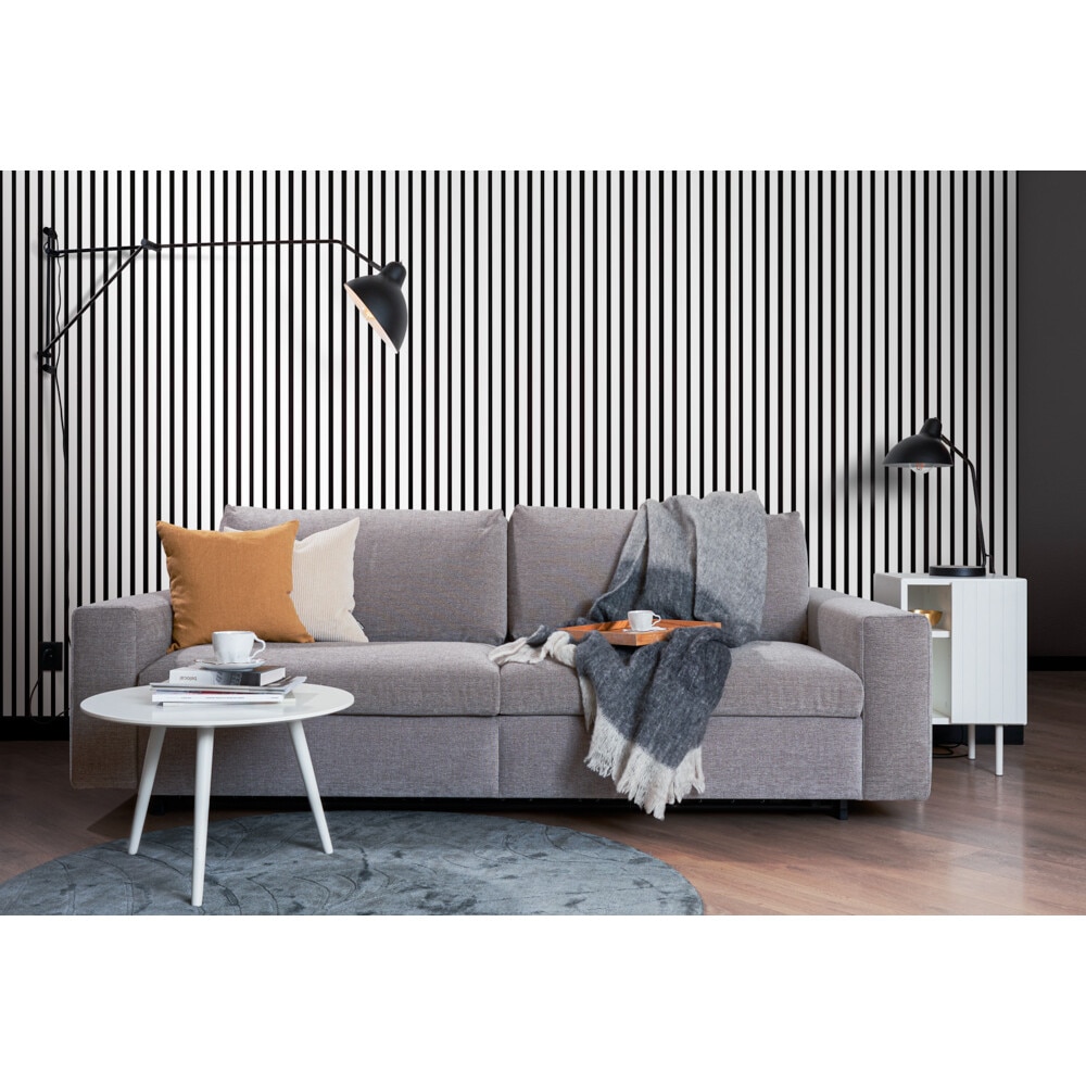 Riflaj MDF decorativ LDA PREMIUM de tip Panou Acoustic, ALB MAT, 260x40 cm Household NewTrend