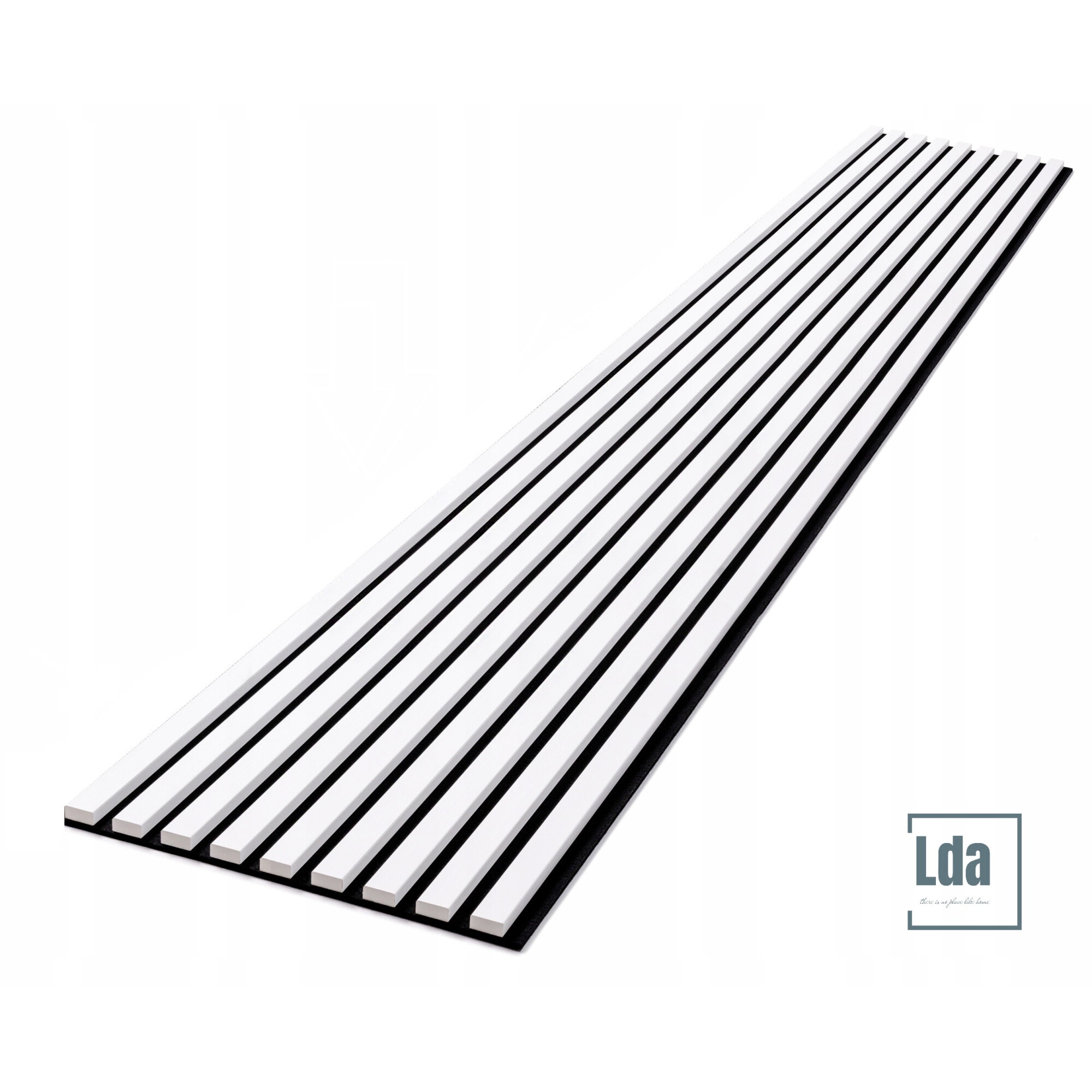 Riflaj MDF decorativ LDA PREMIUM de tip Panou Acoustic, ALB MAT, 260x40 cm Household NewTrend