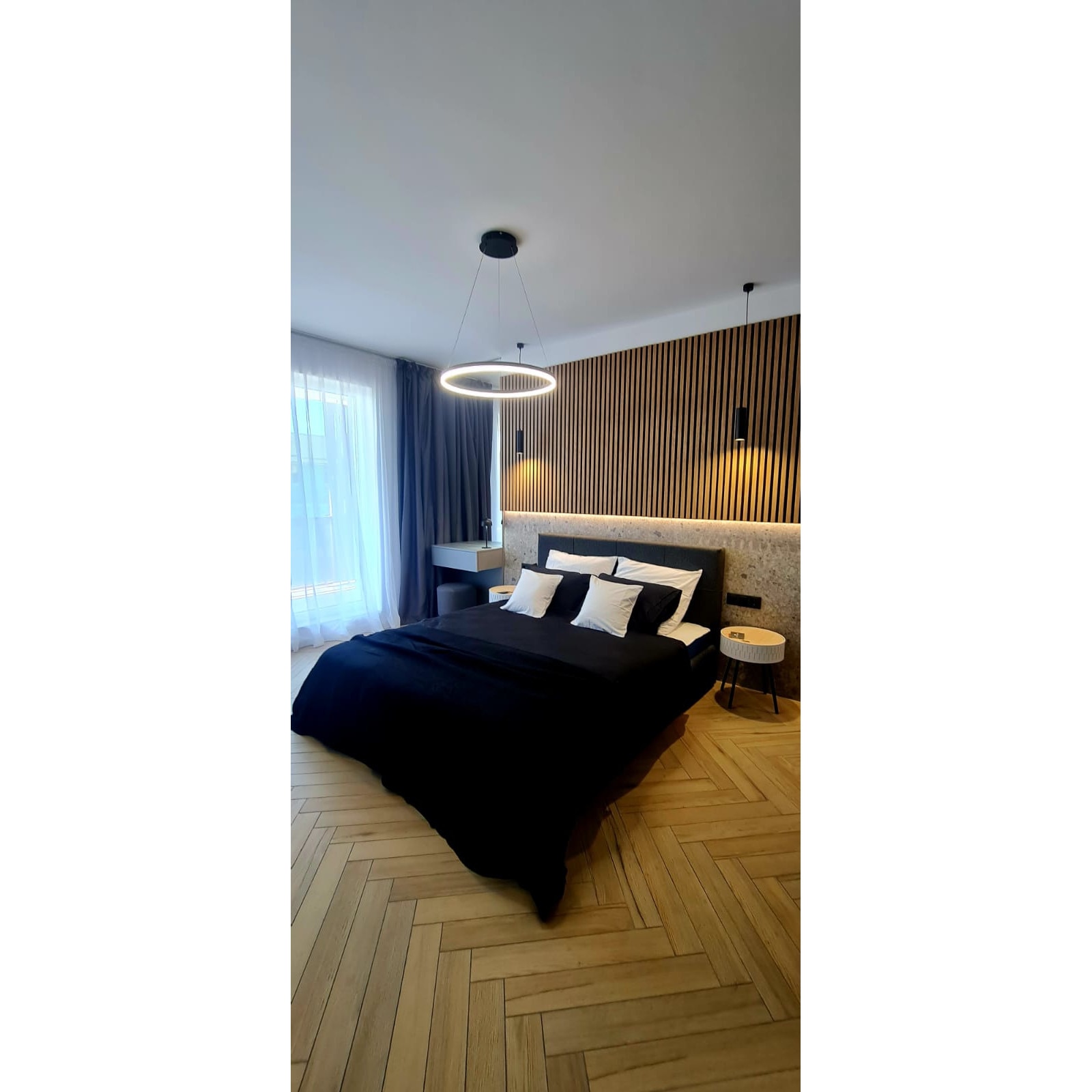 Riflaj MDF decorativ LDA PREMIUM de tip Panou Acoustic, Stejar Natur Saragossa, 260x40 cm Household NewTrend