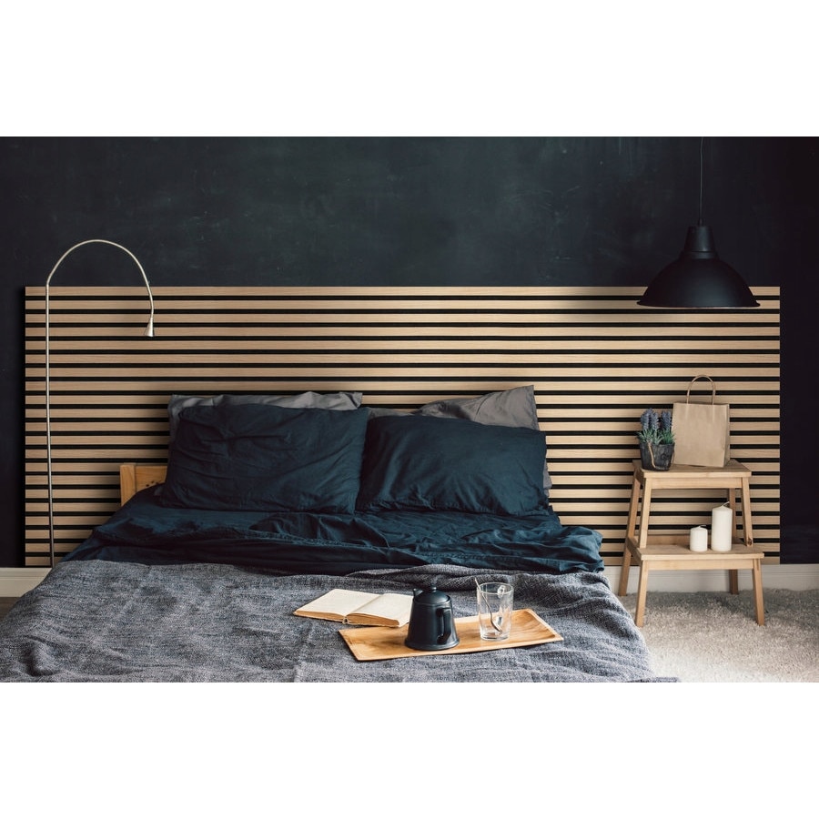 Riflaj MDF decorativ LDA PREMIUM de tip Panou Acoustic, Stejar Natur Saragossa, 260x40 cm Household NewTrend