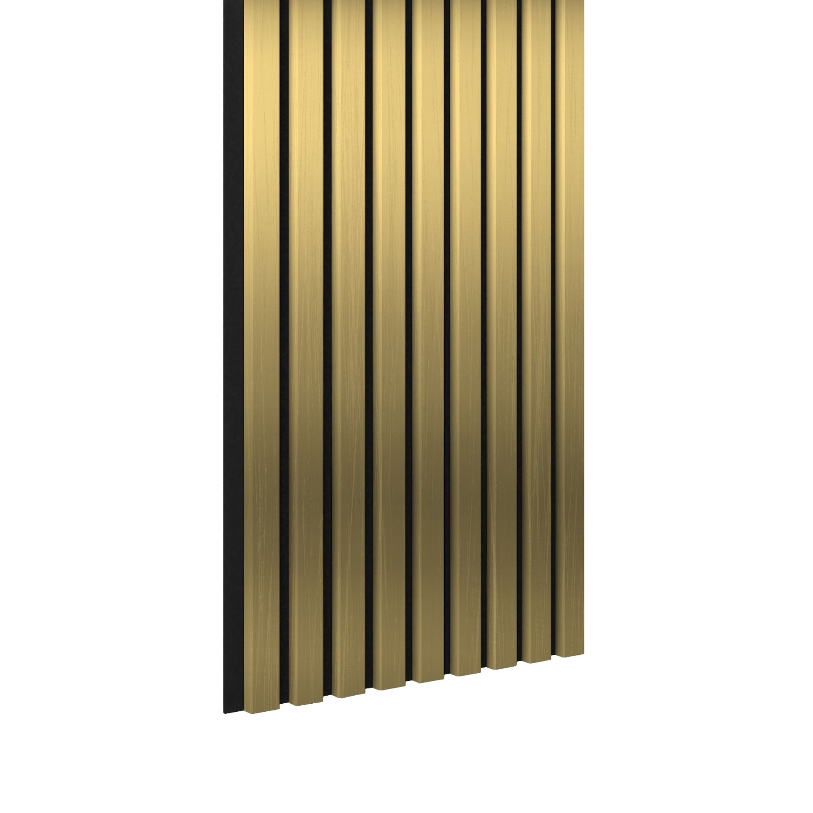 Riflaj MDF decorativ LDA PREMIUM de tip Panou Acustic, Auriu, 260x40 cm Household NewTrend