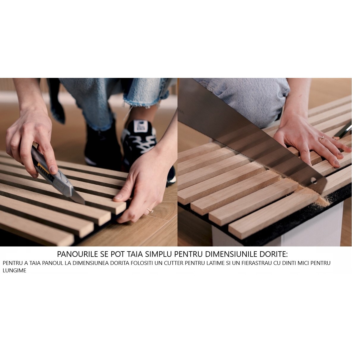Riflaj MDF decorativ LDA PREMIUM de tip Panou Acustic, Stejar SONOMA, 260x40 cm Household NewTrend