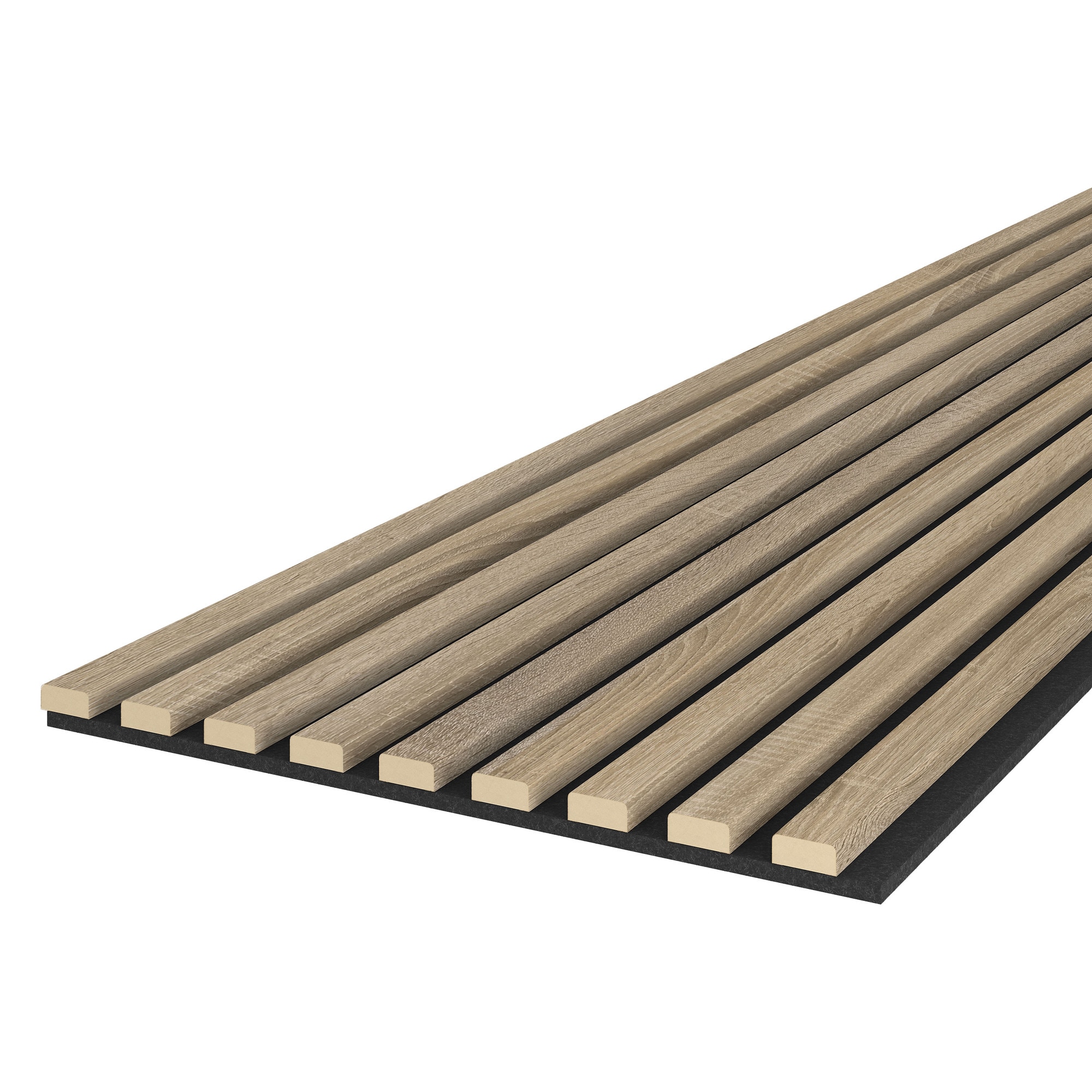 Riflaj MDF decorativ LDA PREMIUM de tip Panou Acustic, Stejar SONOMA, 260x40 cm Household NewTrend