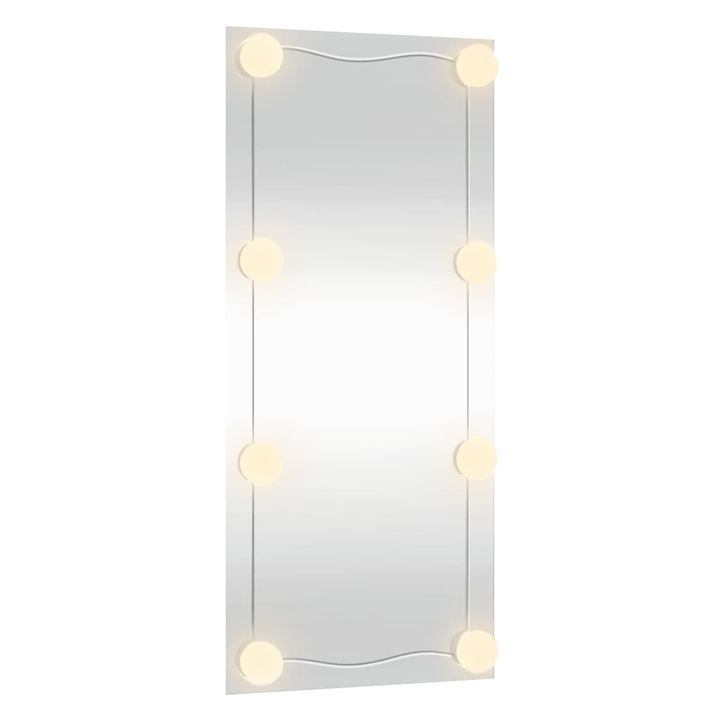 Oglindă de perete cu lumini LED 30x80 cm sticlă dreptunghiular GartenMobel Dekor