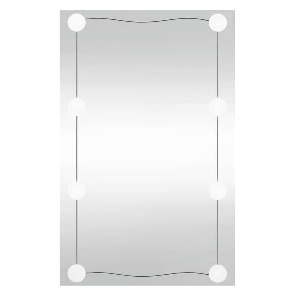 Oglindă de perete cu lumini LED 40x60 cm sticlă dreptunghiular GartenMobel Dekor