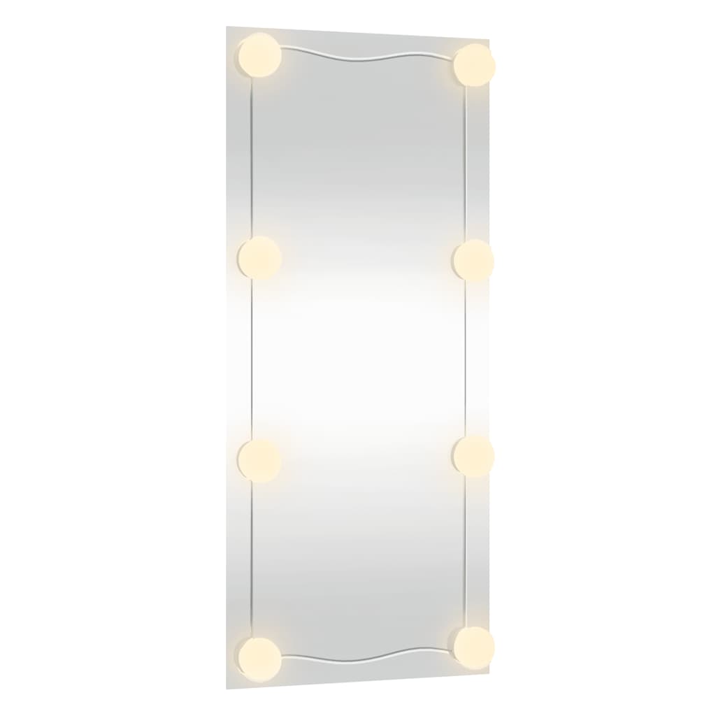 Oglindă de perete cu lumini LED 40x80 cm sticlă dreptunghiular GartenMobel Dekor