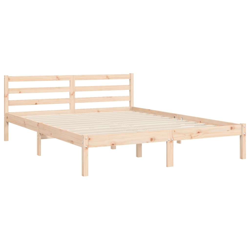 Cadru de pat fără saltea, 140x190 cm, lemn masiv de pin GartenMobel Dekor