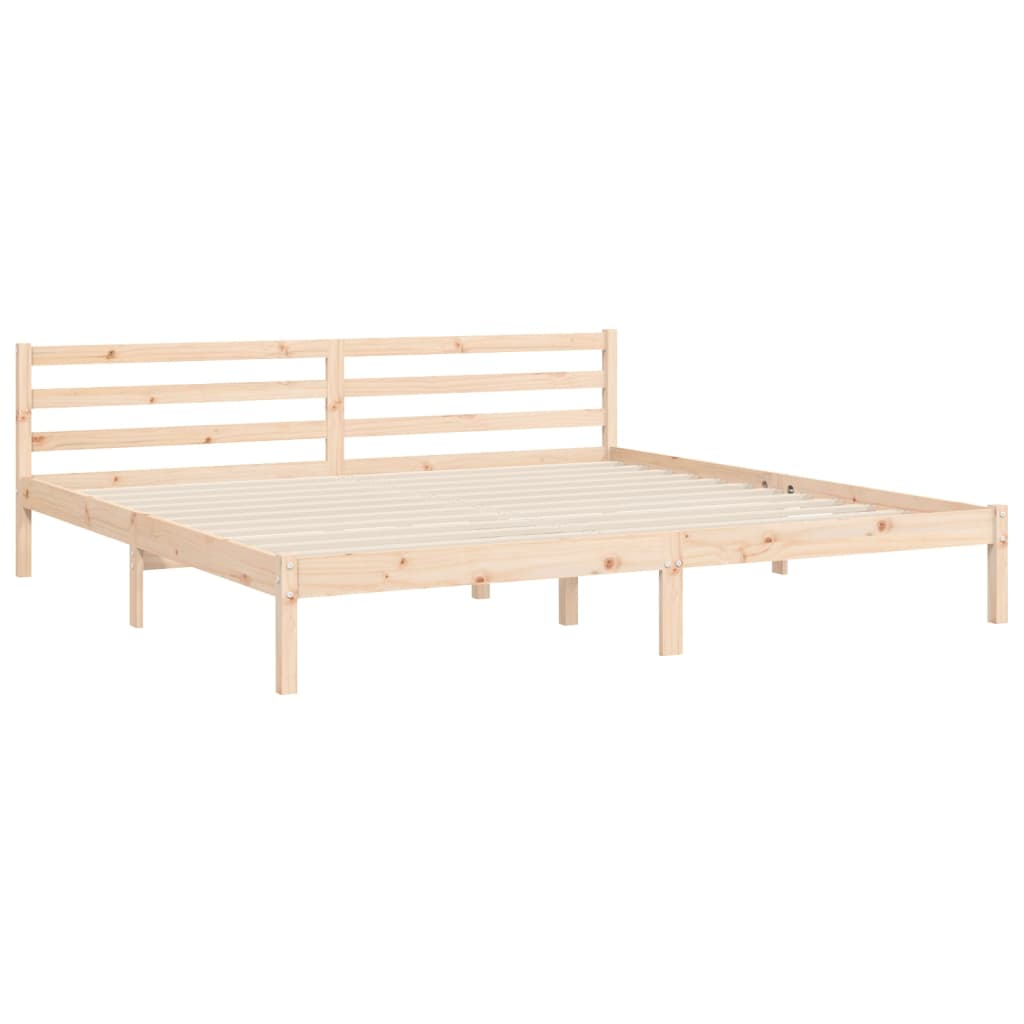 Cadru de pat cu tăblie Super King Size, lemn masiv GartenMobel Dekor