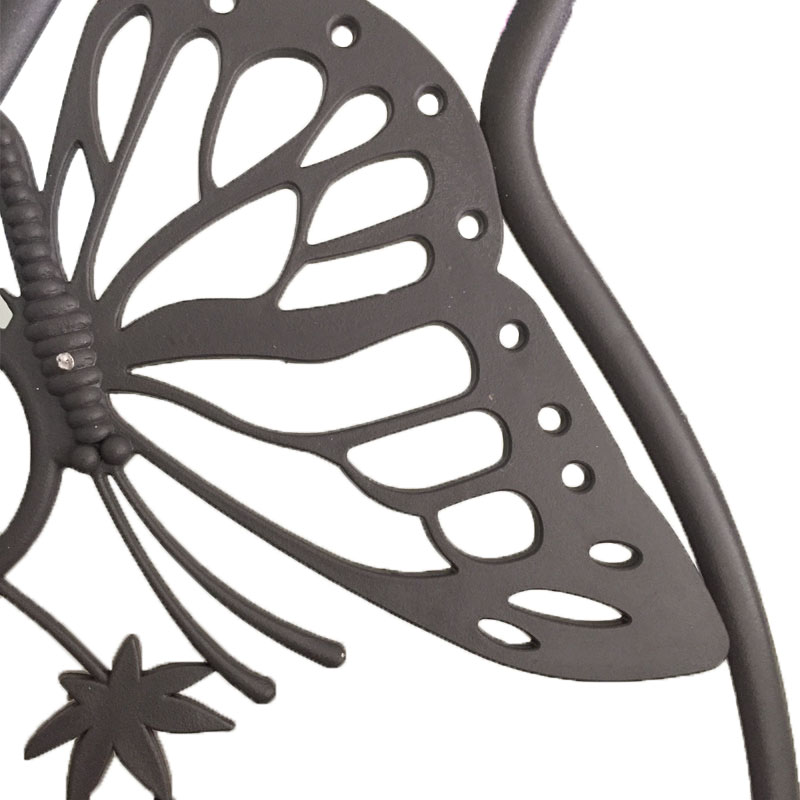 Bordura Gardulet Decorativ Plastic pentru Gazon sau Flori, Dimensiuni 50x31cm, Model Fluturi, Negru