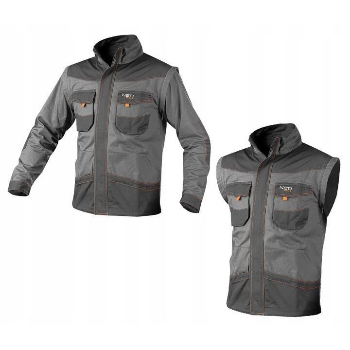 Geaca de lucru, convertibila in vesta, 2 in 1, maneci detasabile, bumbac, marimea XXXL/58, NEO GartenVIP DiyLine