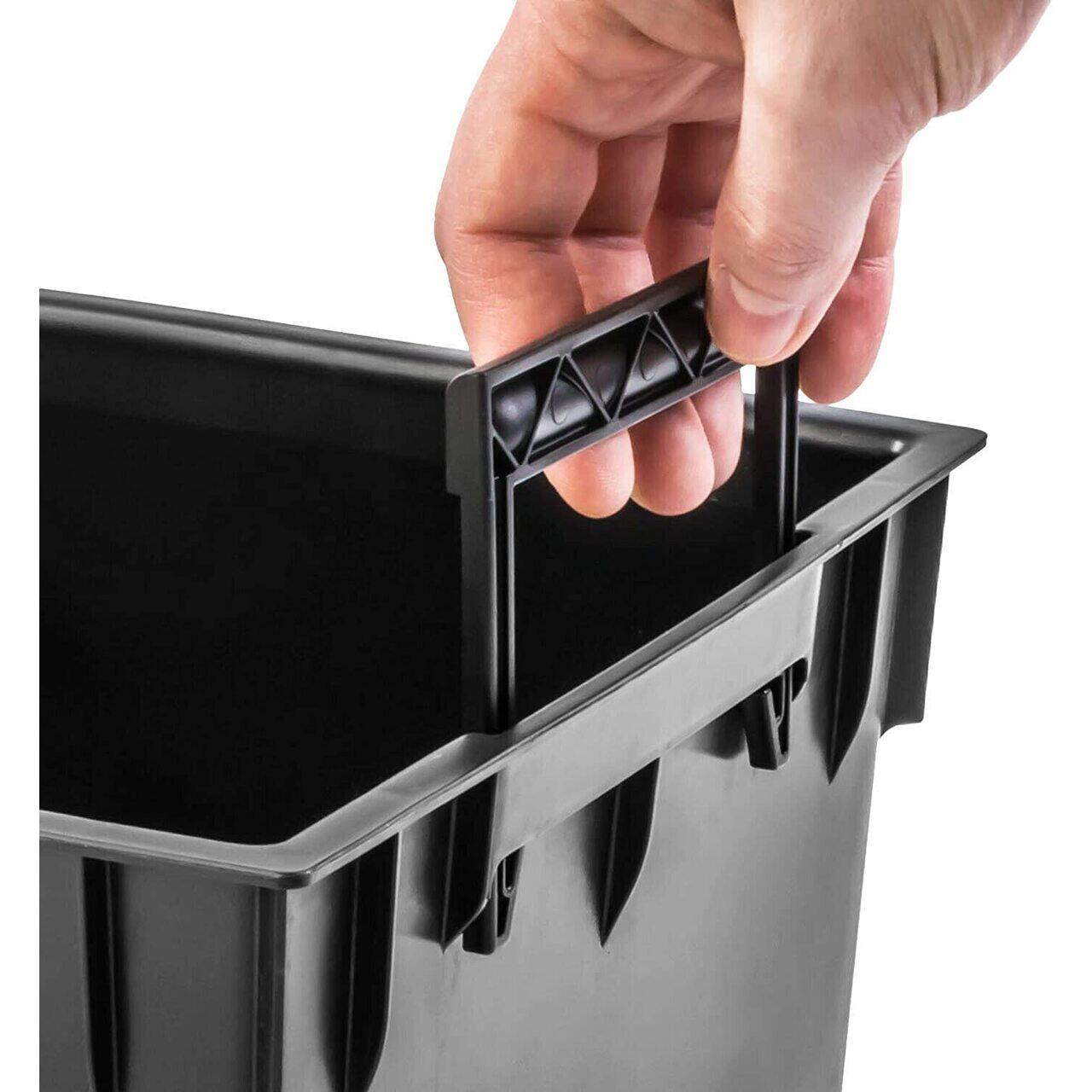 Ghiveci de flori, Prosperplast, Rato Low, patrat, 6.8 L, imitatie ratan, maro, 20x20x20.2 cm GartenVIP DiyLine