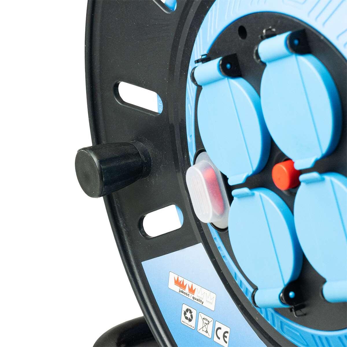 Prelungitor electric industrial, pe tambur, 13 A, 3x1.5 mm², IP44, 50 m, Richmann GartenVIP DiyLine