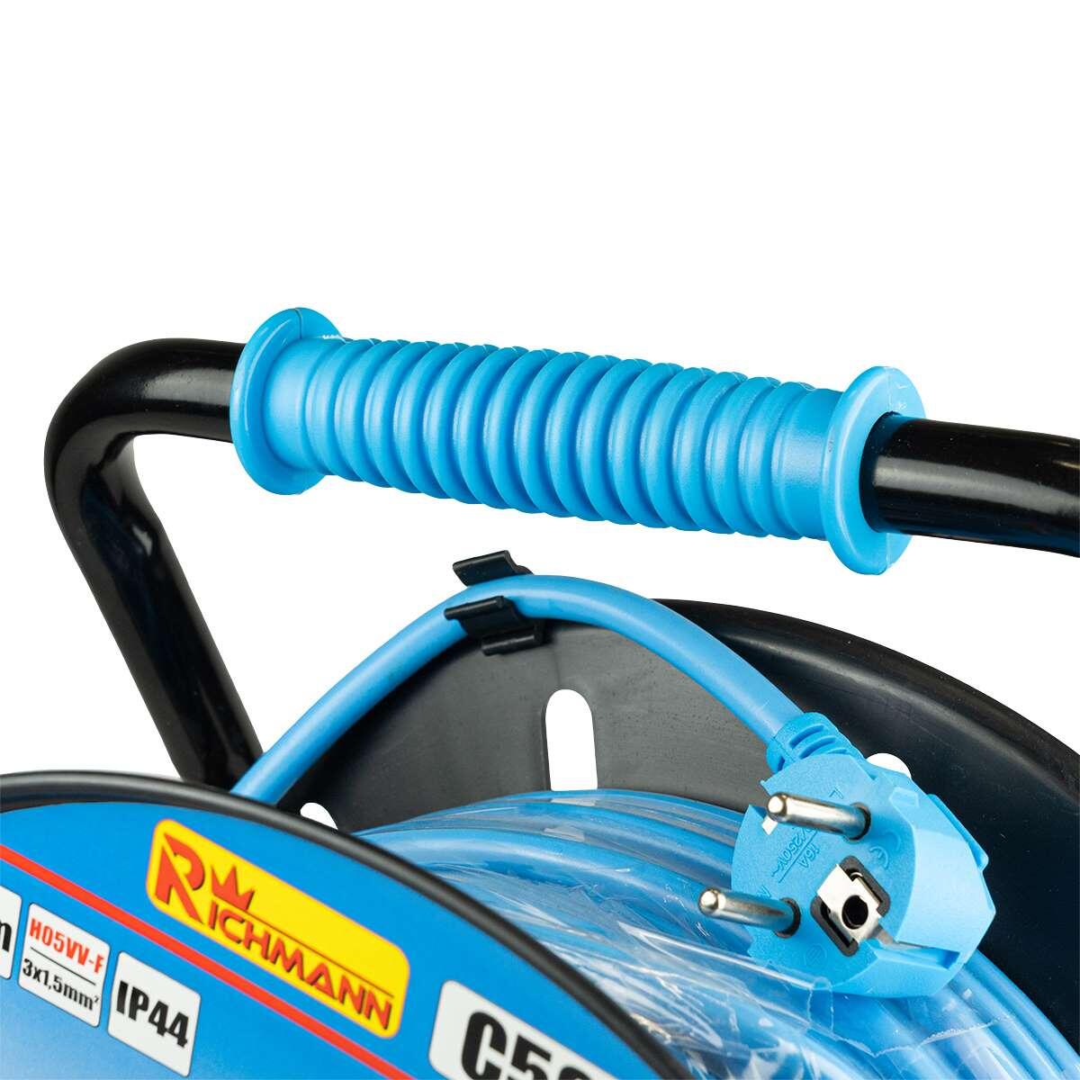 Prelungitor electric industrial, pe tambur, 13 A, 3x1.5 mm², IP44, 50 m, Richmann GartenVIP DiyLine