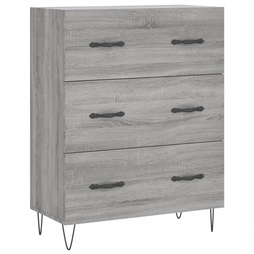 Dulap înalt, gri sonoma, 69,5x34x180 cm, lemn compozit GartenMobel Dekor