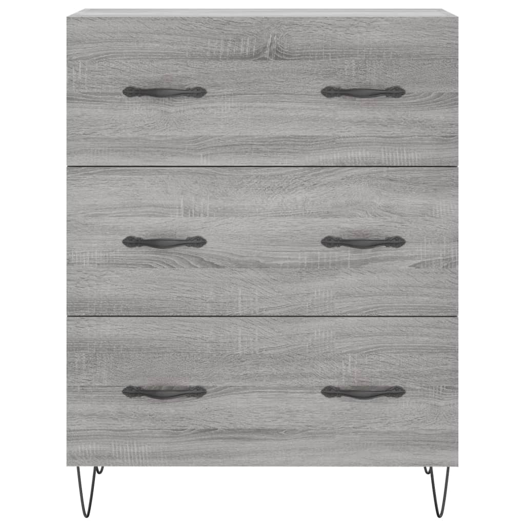 Dulap înalt, gri sonoma, 69,5x34x180 cm, lemn compozit GartenMobel Dekor