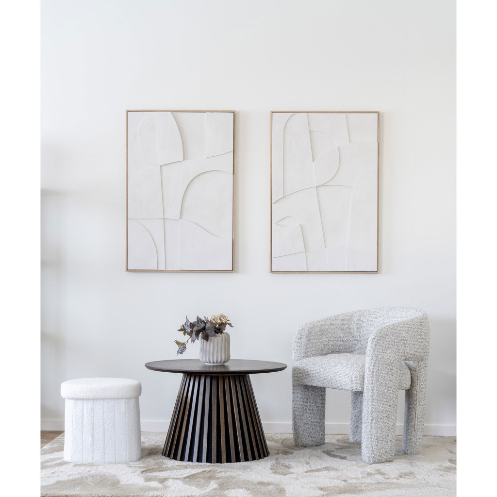 House Nordic Puf Medford, alb Mobalis Homvera