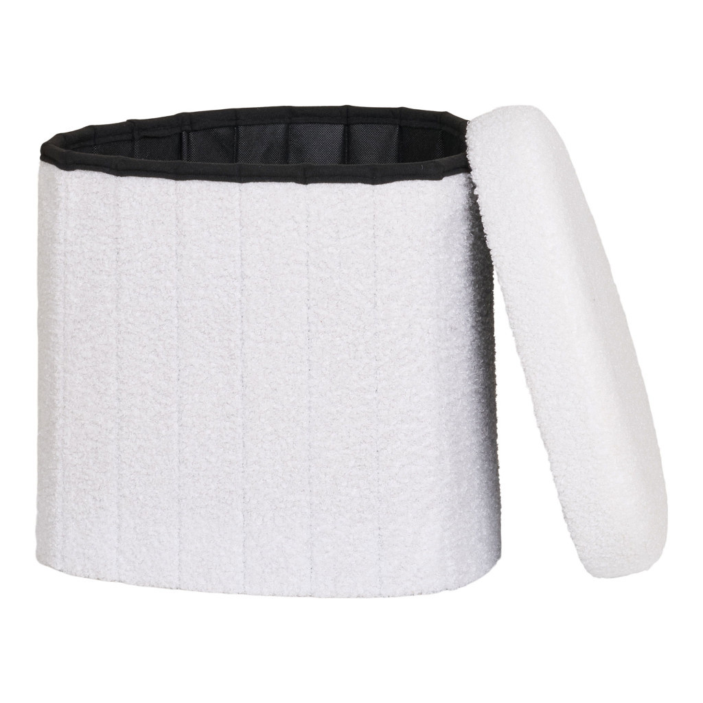 House Nordic Puf Medford, alb Mobalis Homvera