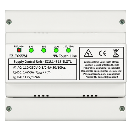 Unitate centrala de alimentare 1 iesire pentru HOME + URBAN + EXPERT, G3 - ELECTRA SCU.14313.ELGTL SafetyGuard Surveillance