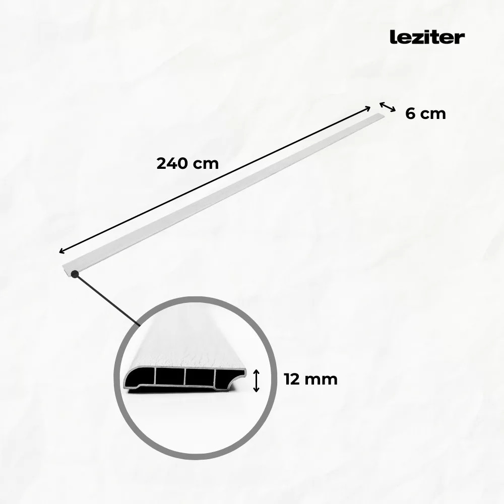 Leziter Vinil SPC margine de podea Fjord model marmură gri închis 2400x60x12 mm Mobalis Homvera