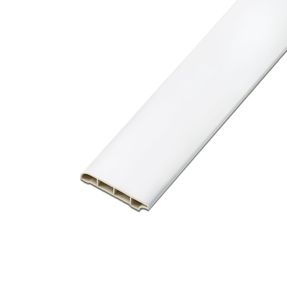 Leziter Bordură de podea din vinil SPC Alb-zăpadă 2400x60x12 mm Mobalis Homvera
