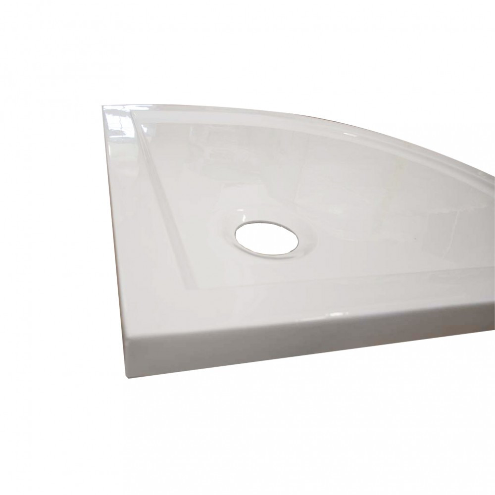 Leziter Cădiță de duș acrilică joasă curbată Modena Slim 80x80 cm Mobalis Homvera