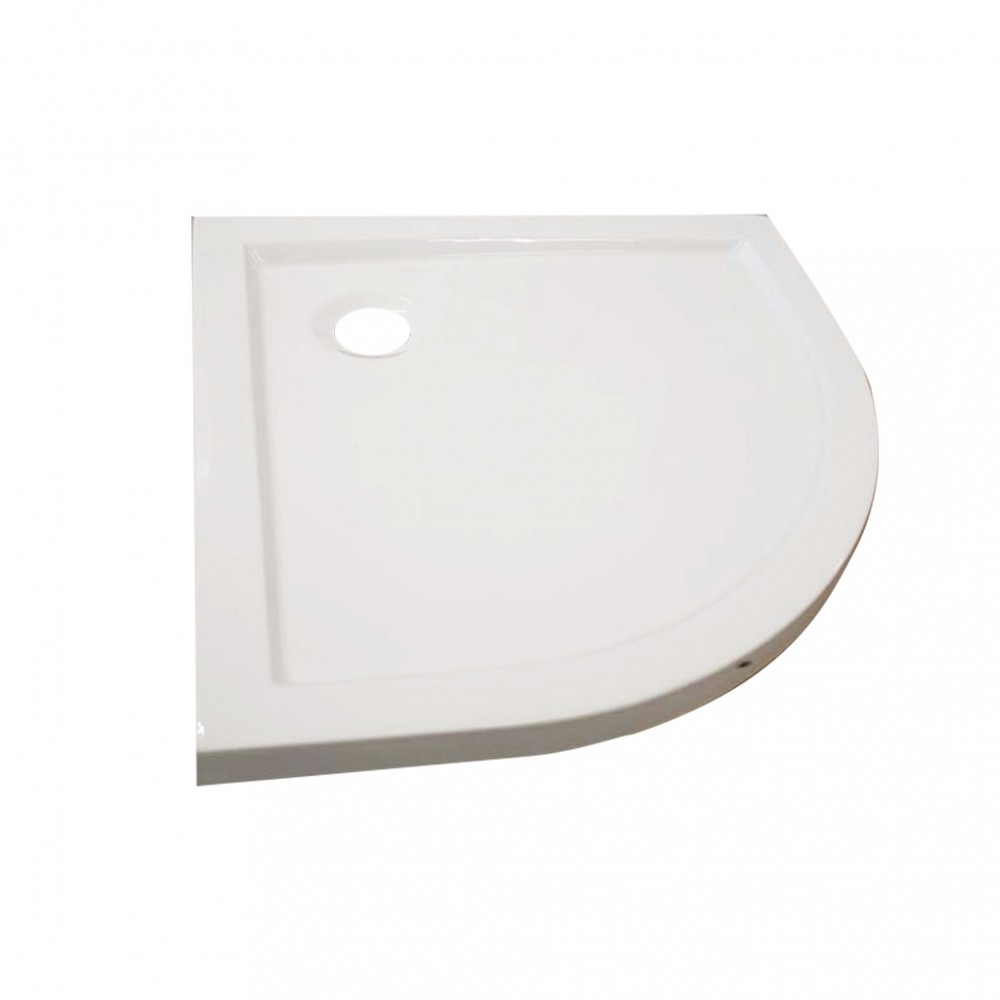 Leziter Cădiță de duș acrilică joasă curbată Modena Slim 80x80 cm Mobalis Homvera