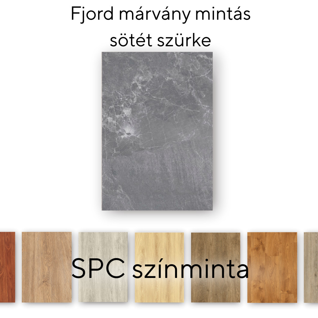Leziter Pardoseală din vinil SPC gri închis cu model de marmură Leziter Fjord, mostră/buc. Mobalis Homvera