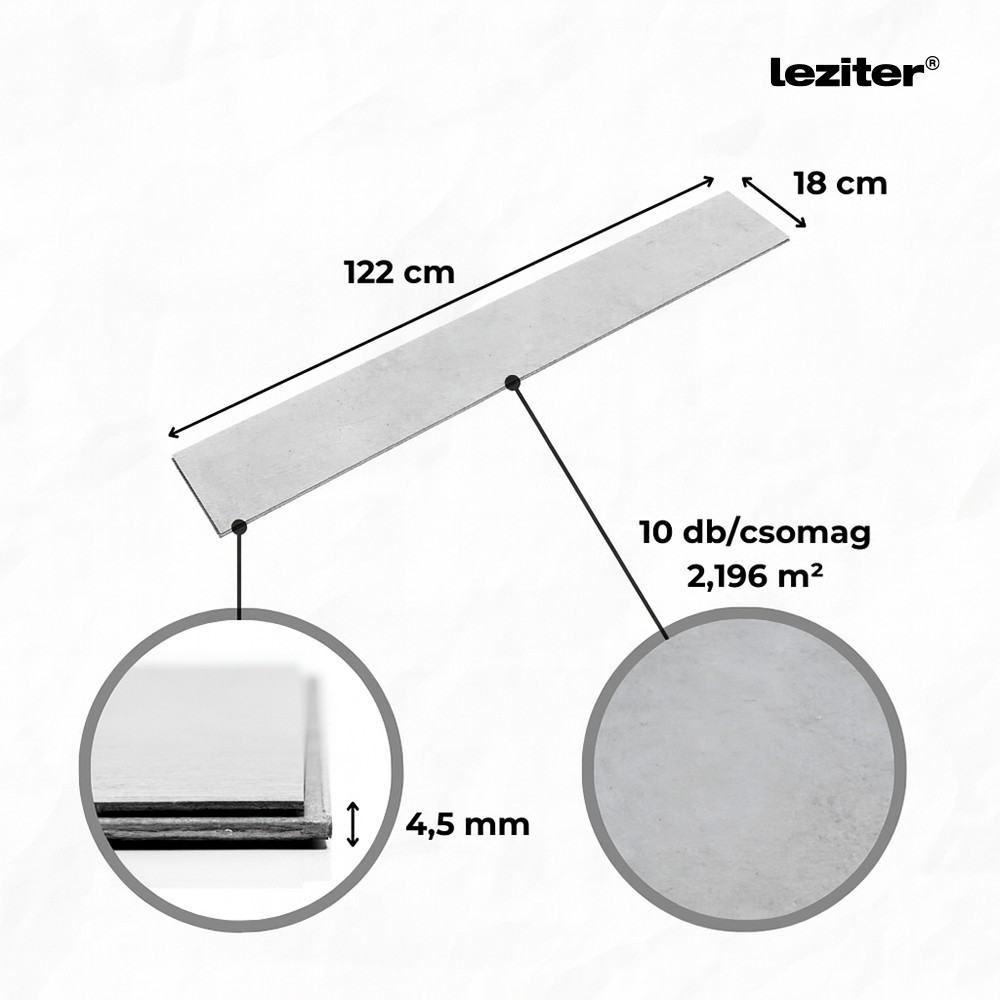 Leziter Pardoseală din vinil SPC gri închis cu model de marmură Leziter Fjord Mobalis Homvera