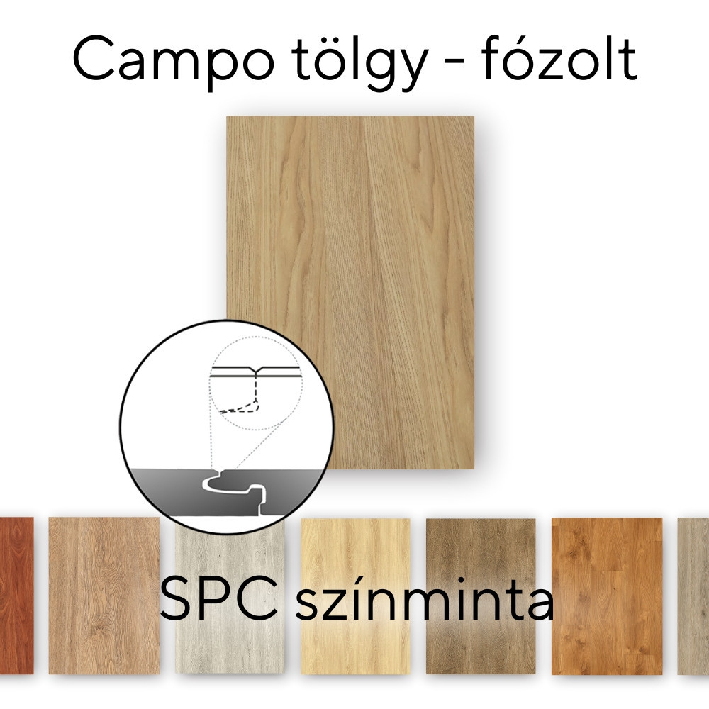 Leziter Pardoseală laminată Leziter Campo stejar vinil SPC mostră/buc Mobalis Homvera