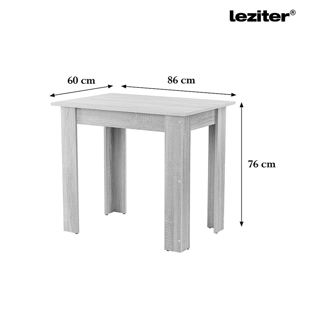 Leziter Set de masă Amina 4 1 alb-stejar York Mobalis Homvera