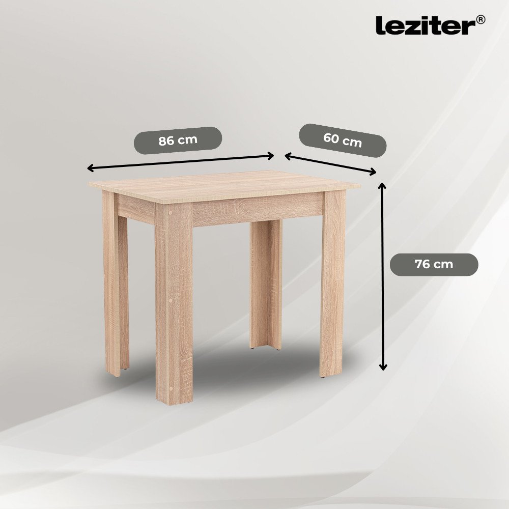 Leziter Set de masă Leon 4 1 stejar Sonoma-bej Mobalis Homvera