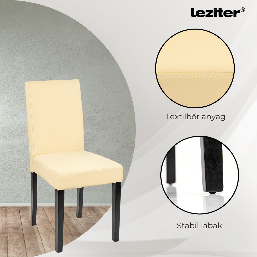 Leziter Set de masă Leon 6 1 stejar York-bej Mobalis Homvera