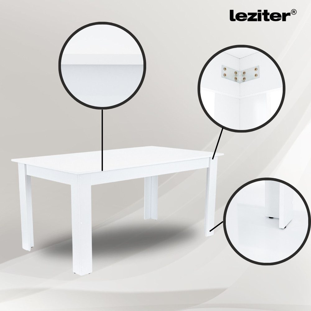 Leziter Set de masă Lola 4 1 gri-alb Mobalis Homvera