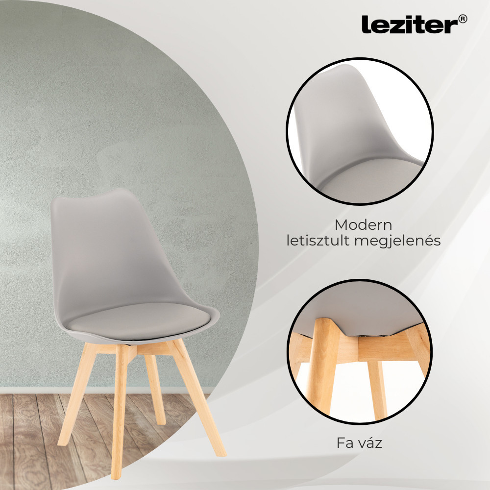 Leziter Set de masă Lola 4 1 gri-alb Mobalis Homvera