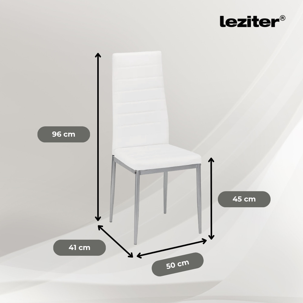 Leziter Set de masă Mateo 4 1 alb-gri Mobalis Homvera