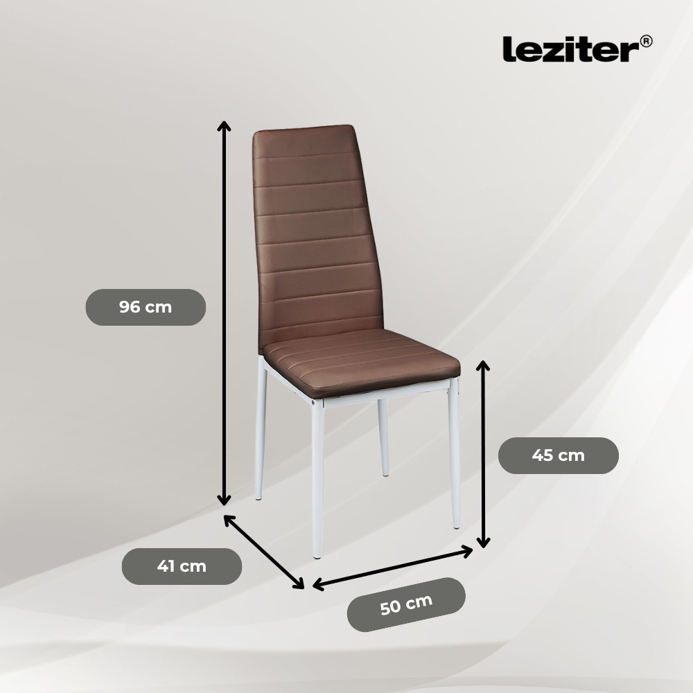 Leziter Set de masă Norman 6 1 maro Mobalis Homvera