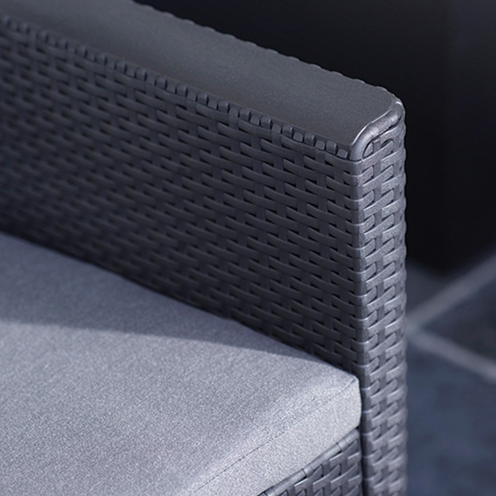 Curver Canapea de grădină Claire cu 3 locuri din ratan sintetic Mobalis Homvera