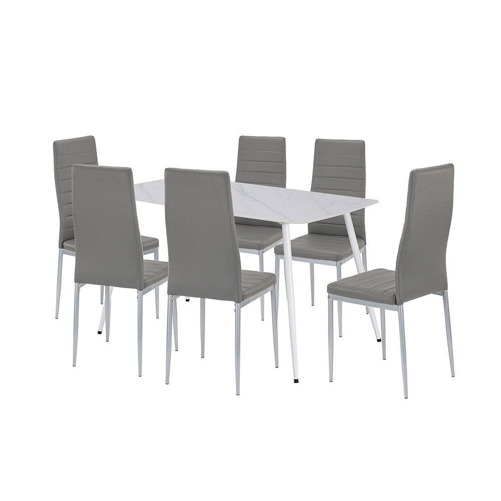 Leziter Set de masă Renton 6 1 gri-gri Mobalis Homvera