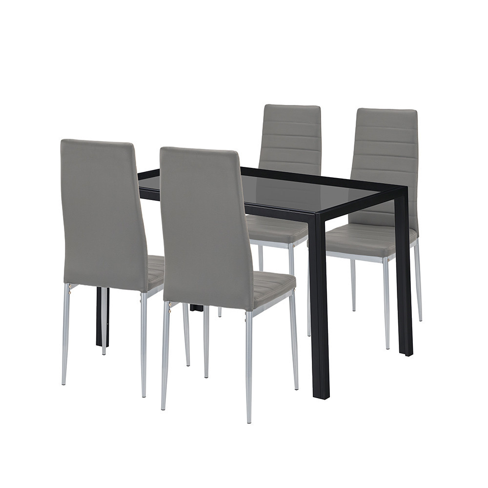 Leziter Set de masă Rowan 4 1 gri-gri Mobalis Homvera