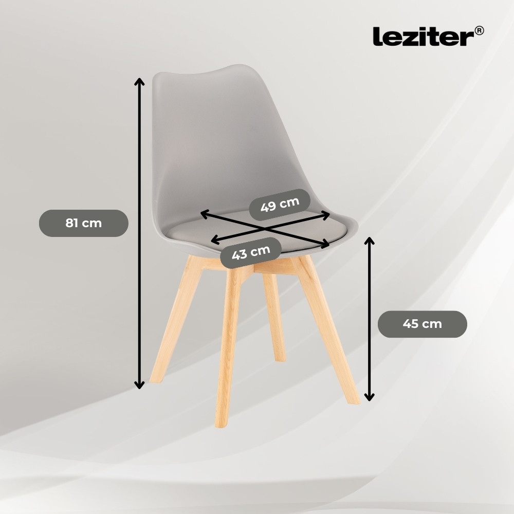 Leziter Set de masă Treva 4 1 negru-gri Mobalis Homvera