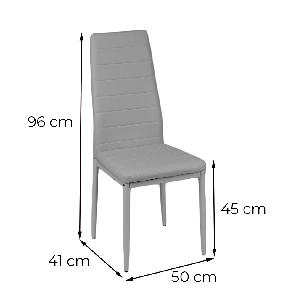 Leziter Set de masă Verna 4 1 negru-negru Mobalis Homvera