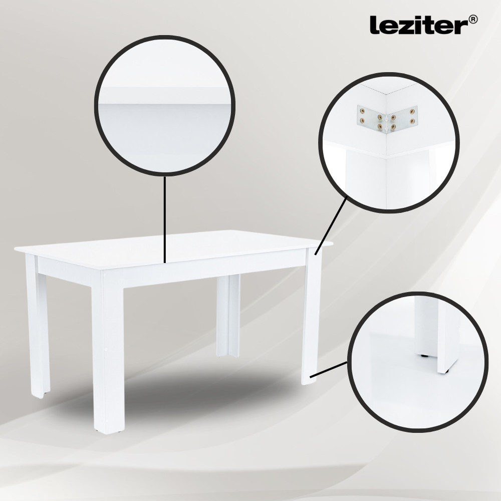 Leziter Set de masă Zara 4 1 gri-alb Mobalis Homvera