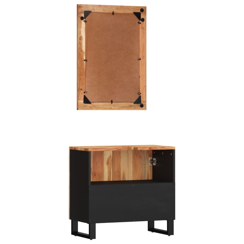 Set mobilier de baie, 2 piese, lemn masiv de acacia GartenMobel Dekor