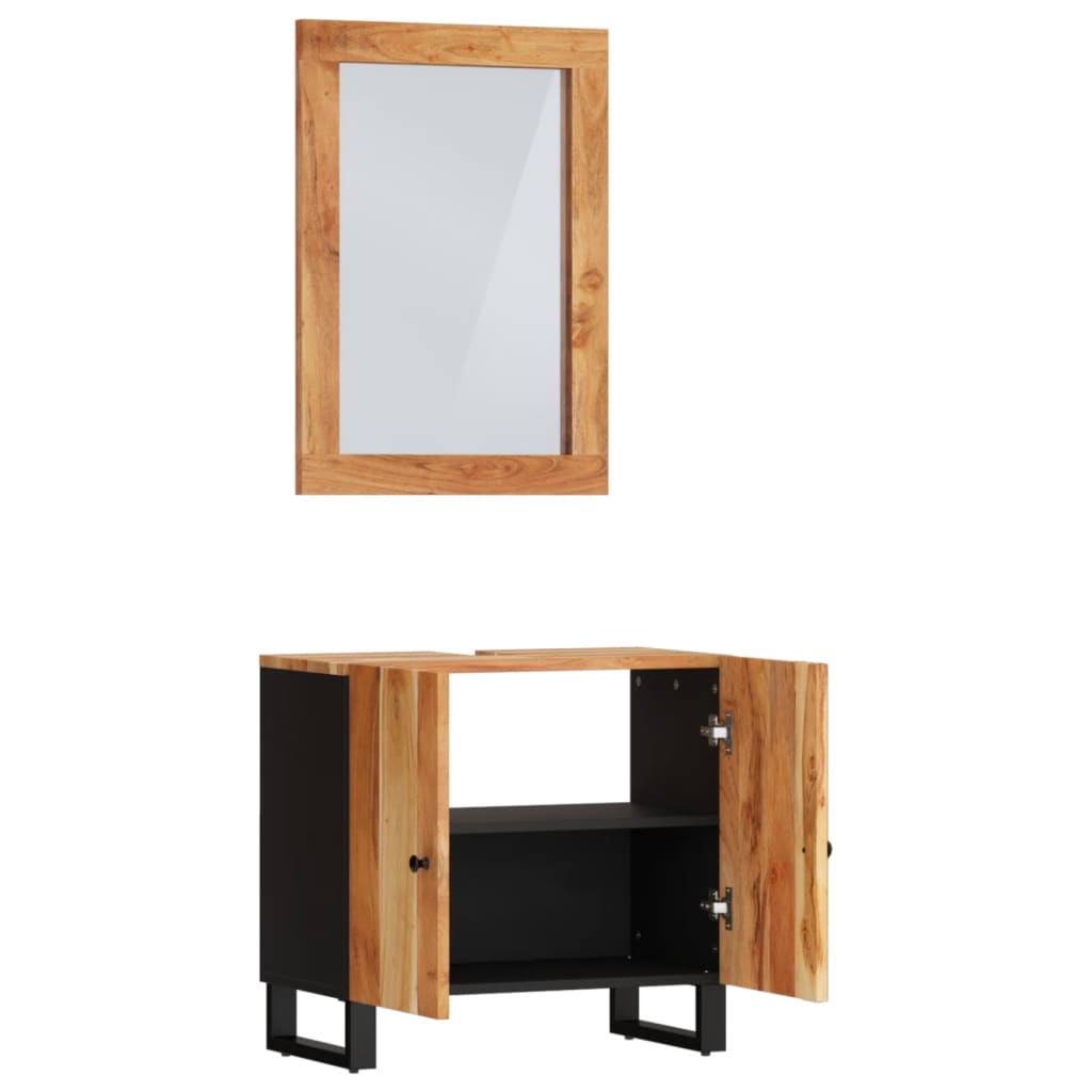 Set mobilier de baie, 2 piese, lemn masiv de acacia GartenMobel Dekor