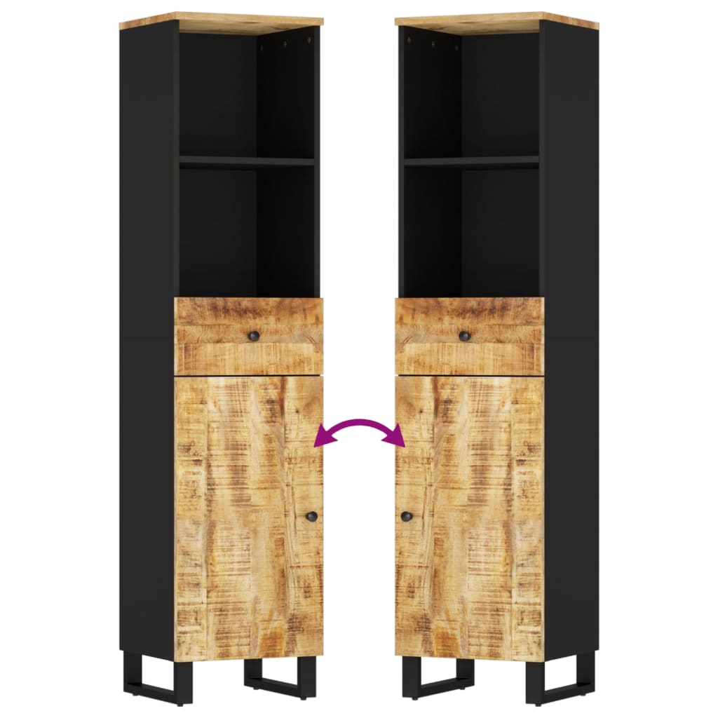 Set mobilier de baie, 3 piese, lemn masiv de mango GartenMobel Dekor