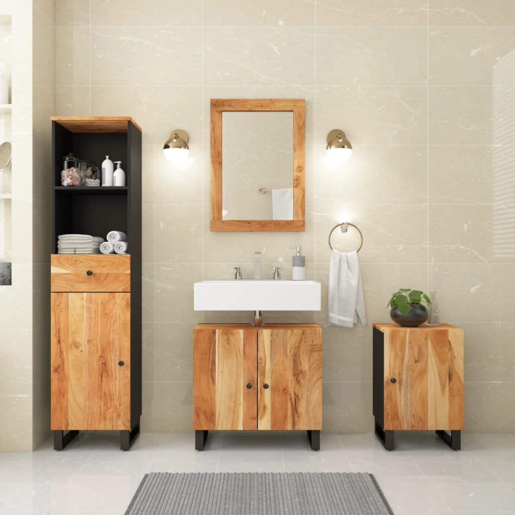 Set mobilier de baie, 4 piese, lemn masiv de acacia GartenMobel Dekor