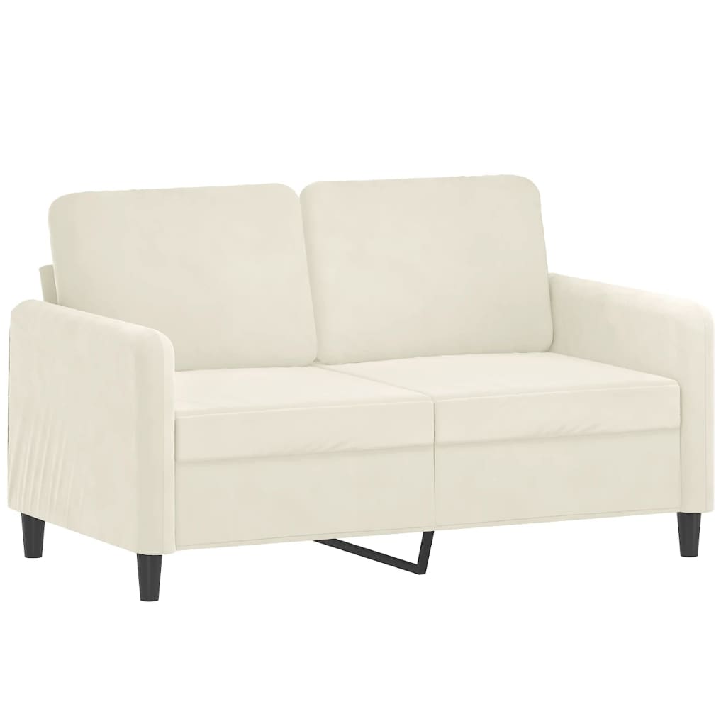 Set canapea 2 piese, crem, catifea GartenMobel Dekor