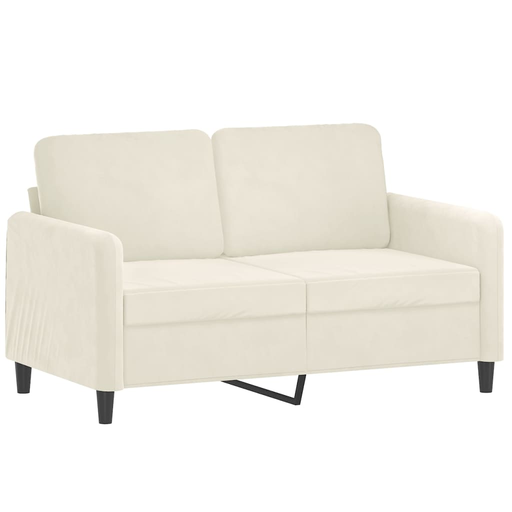 Set canapea 2 piese, crem, catifea GartenMobel Dekor