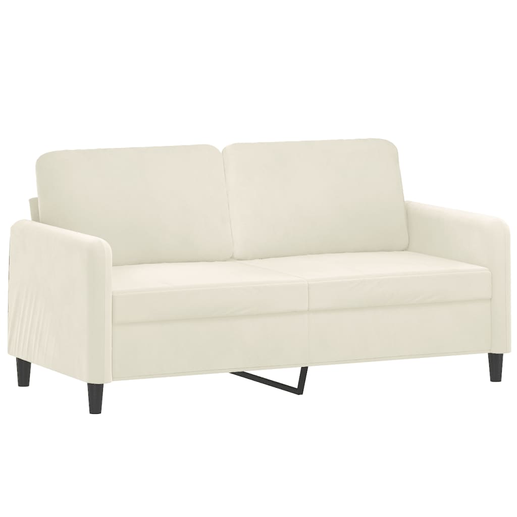 Set de canapele, 3 piese, crem, catifea GartenMobel Dekor