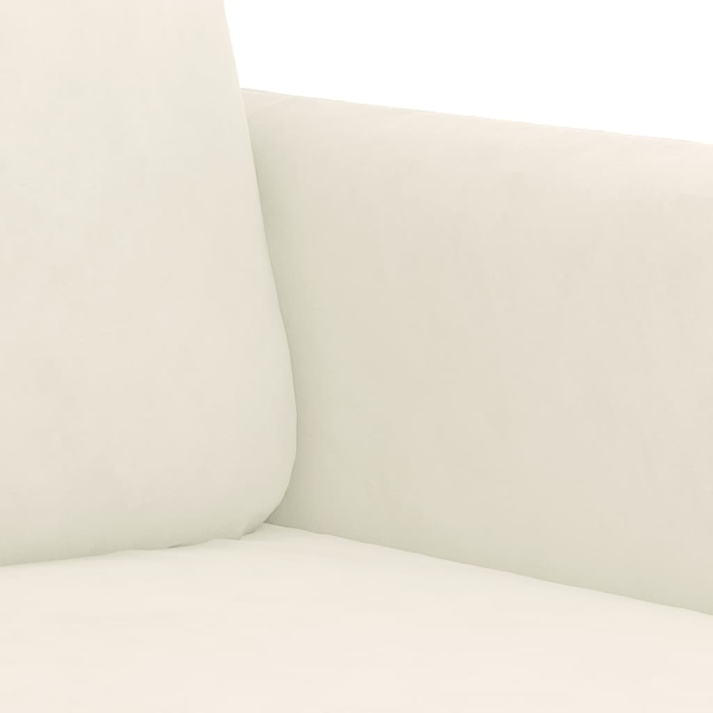 Set de canapele cu perne, 2 piese, crem, catifea GartenMobel Dekor